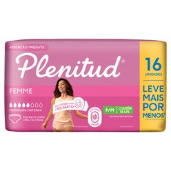 Roupa íntima Descartável Plenitud Femme P/m Com 16 Unidades Leve Mais Por Menos