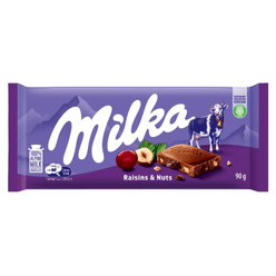 Chocolate MILKA Raisins & Nuts 90g