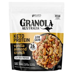 Granola HART'S Australia Keto Protein Vanilla Almond Crunch Sem Glúten e Sem Lactose 200g