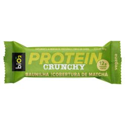 Barra de Proteína BIO2 Protein Crunchy Baunilha com Cobertura de Matchá Vegana 50g