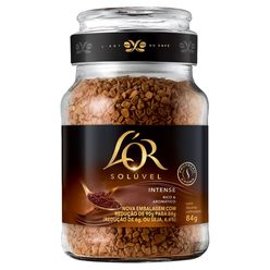 Café Solúvel Liofilizado Intense L'OR Vidro 84G