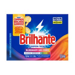 Sabão em Pó Brilhante Limpeza Total 1,6 kg