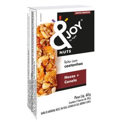 Barra de Nuts &JOY Nozes e Canela sem Glúten 60g