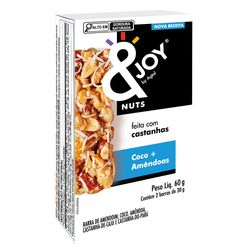Barra de Nuts &JOY Coco e Amêndoas sem Glúten 60g