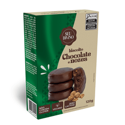 Biscoito SEU DIVINO Premium Nozes com Chocolate Sem Gluten, Sem Lactose, 120g