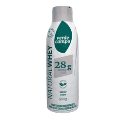 Iogurte VERDE CAMPO Natural Whey Coco 28 Gramas de Proteínas Zero Adição Açucar Zero Lactose 500gr
