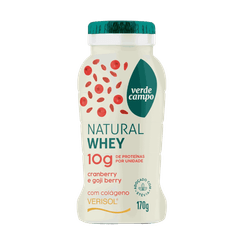 Iogurte VERDE CAMPO Natural Whey 10g de Proteína Cranbarry e Goji Berry 170g