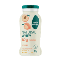 Iogurte VERDE CAMPO Natural Whey 10g de Proteína Pêssego 170g