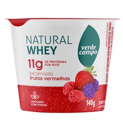 Iogurte VERDE CAMPO Natural Whey 11g de Proteína Frutas Vermelhas 140g