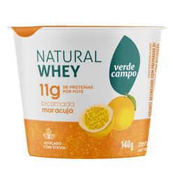 Iogurte VERDE CAMPO Natural Whey 11g de Proteína Maracujá 140g