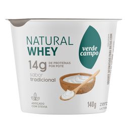Iogurte VERDE CAMPO Natural Whey 14g de Proteína Tradicional 140 gr