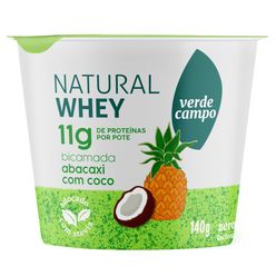 Iogurte VERDE CAMPO Whey 11g de Proteínas Abacaxi com Coco Zero Lactose 140g