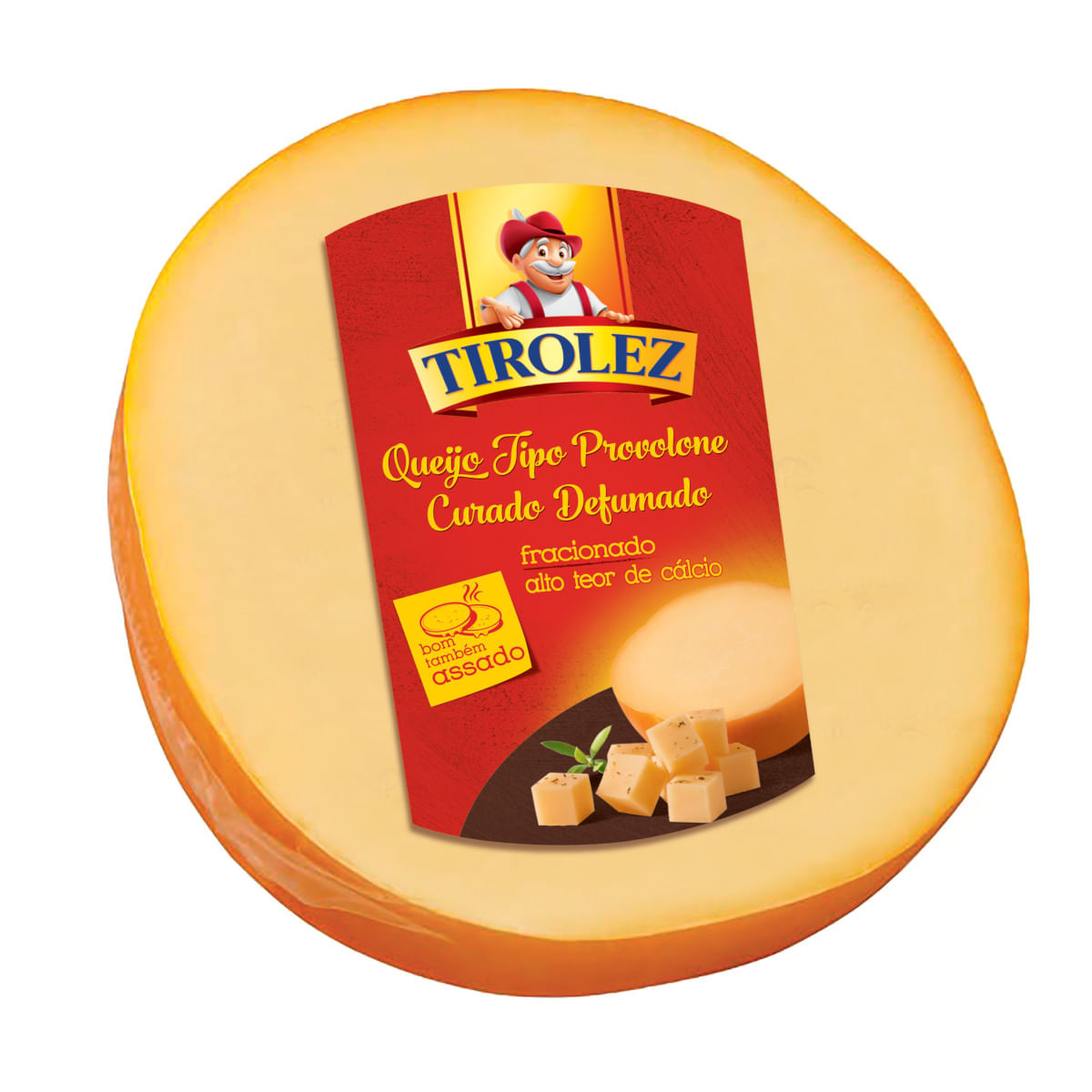 Queijo Tipo Provolone TIROLEZ Curado Defumado Fracionado Kg