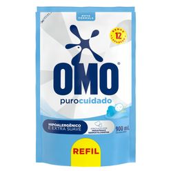 Lava Roupa Líquido OMO Puro Cuidado Refil 900ml