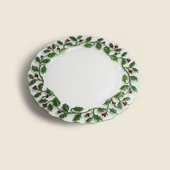 Prato Raso Folha Joy Vidro 34cm - A\CASA