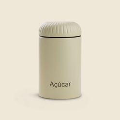 Lata para Açúcar Basic Metal Branco 16x18.5cm - A\CASA