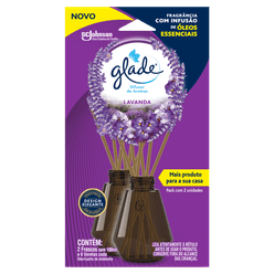 Difusor de Aromas GLADE Lavanda com 2 unidades de 100ml cada