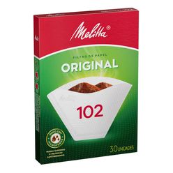 Filtro de papel MELITTA médio 102 com 30 unidades