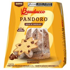 Panettone BAUDUCCO Pandoro Gotas de Chocolate Fermentação Natural 500g