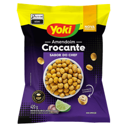 Amendoim YOKI Crocante Sabor do Chef Alho e Limão 420g
