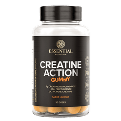 Suplemento ESSENTIAL Creatine Action Gummy Laranja com 30 Doses