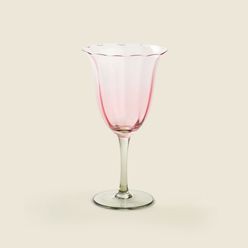 Taça para Vinho Fiori Vidro Rosa 280ml - A\CASA