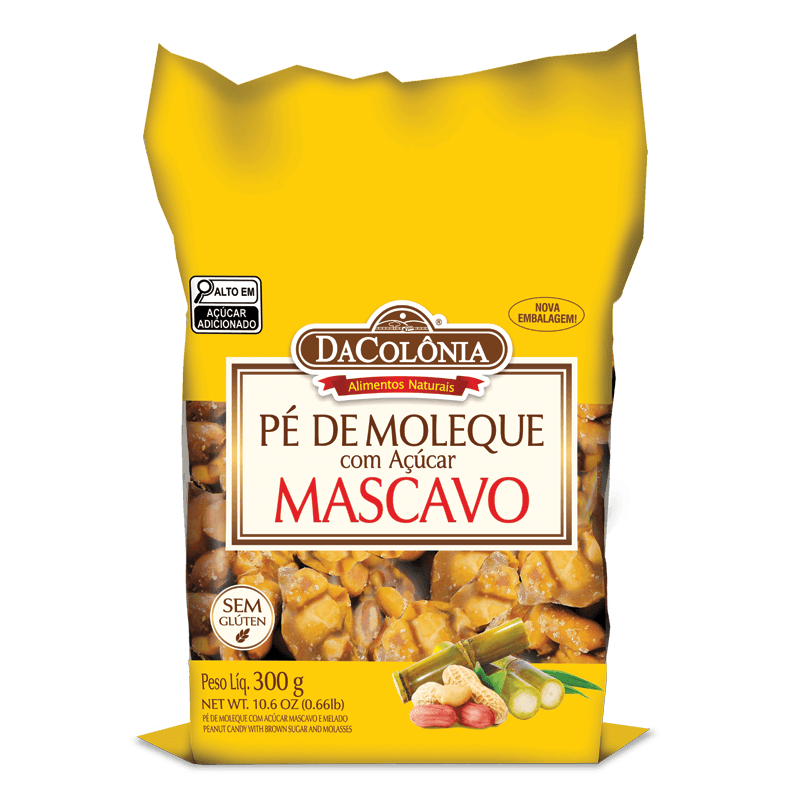 Pé De Moleque Dacolonia Com Açucar Mascavo 300g