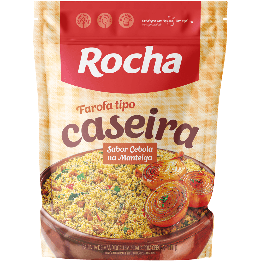 Farofa Pronta ROCHA Cebola na Manteiga Caseira 300g