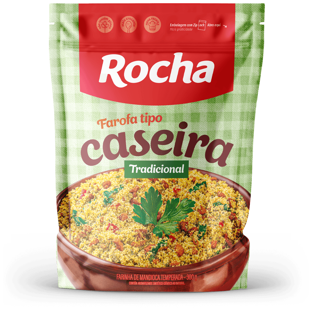 Farofa Pronta ROCHA Tradicional Caseira 300g