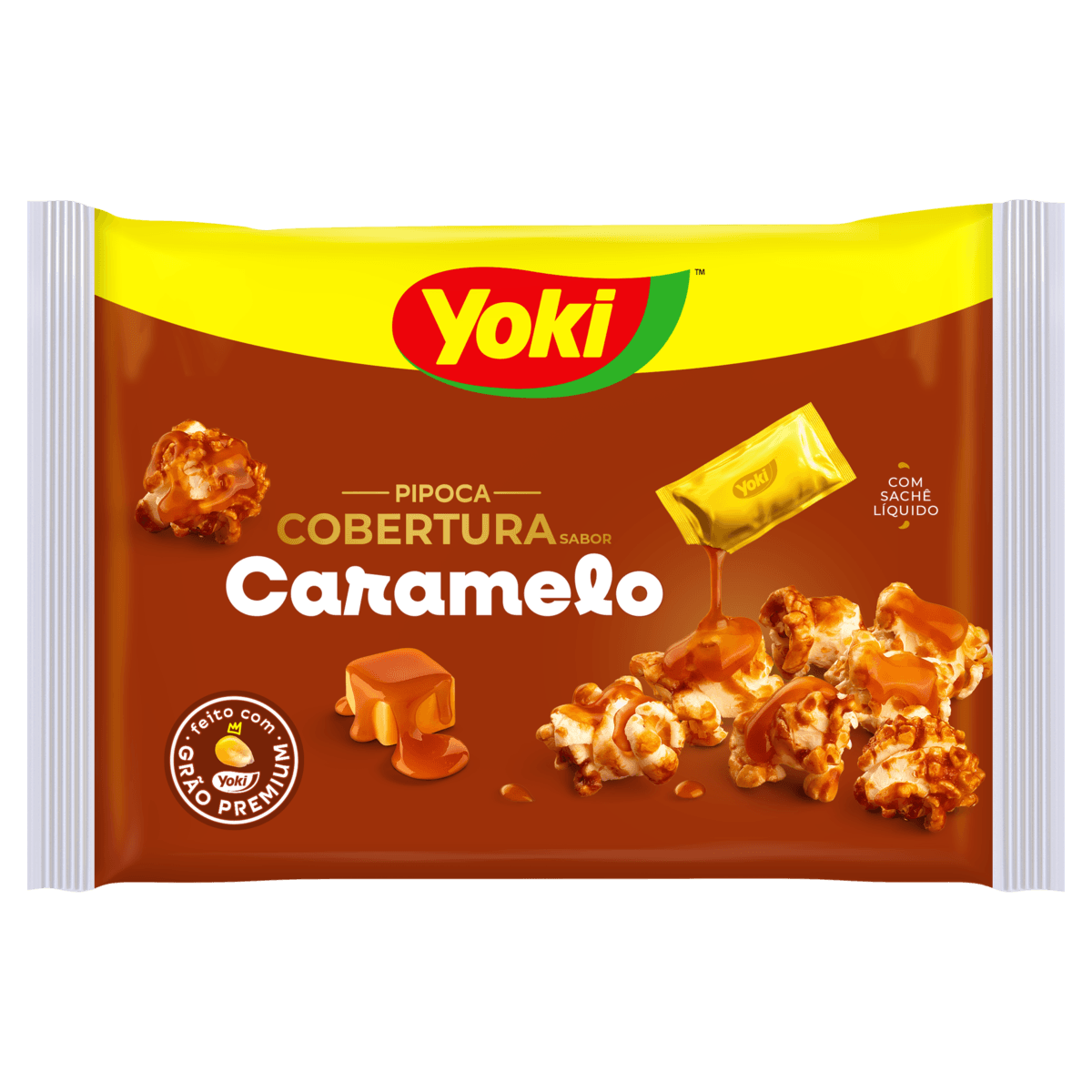Pipoca para Micro-Ondas Cobertura Caramelo YOKI Pacote 160g