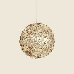 Bola Paetê Gold Plástico Dourado 8cm - A\CASA