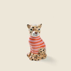 Adorno Cerâmica Leopard 13x7cm - A\CASA