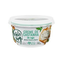 Creme De Castanha De Caju Vida Veg Ervas Finas E Pesto 180g