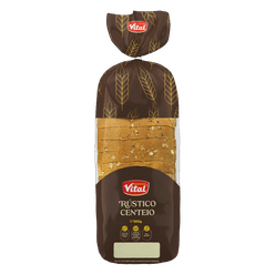 Pão Vital Rústico De Centeio Zero Lactose Pacote 500g