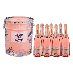 Kit Espumante CASA PERINI Brut Rosé com Balde com 7 Garrafas de 750ml cada
