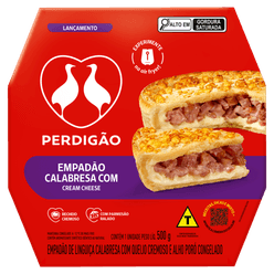 Empadão PERDIGÃO Calabresa com Cream Cheese Congelado 500g