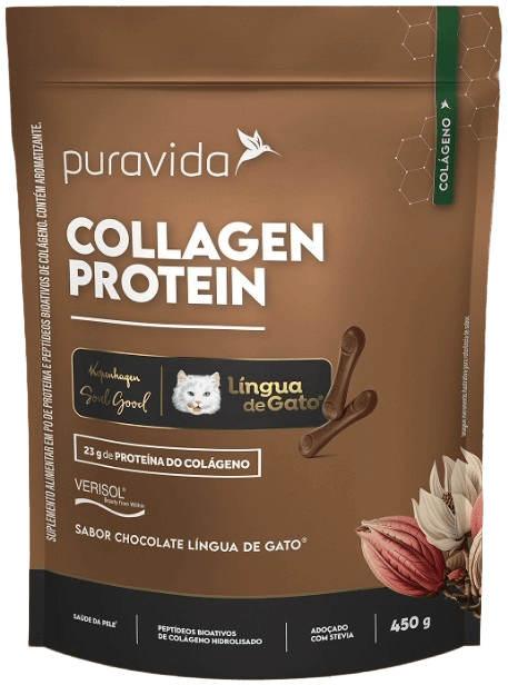 Collagen Protein PURAVIDA Língua de Gato 450g