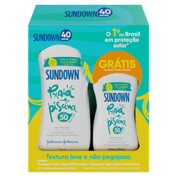 Protetor Solar SUNDOWN FPS50 200ml Grátis Protetor Fps50 100ml