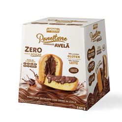 Panettone AMINNA com Creme de Avelã Sem Glúten,Açúcar e Leite 240g
