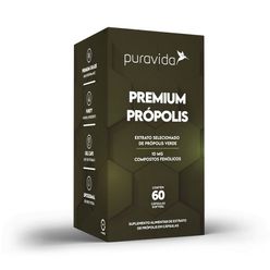 Vitaminas PURAVIDA Extrato Própolis Verde 60 Cápsulas