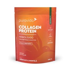 Colágenos PURAVIDA Collagen Protein Verisol Abacaxi Hortelã 450g