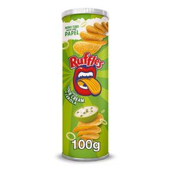 Salgadinho a Base De Batata Sour Cream e Cebola RUFFLES Tira Onda Elma Chips Tubo 100G