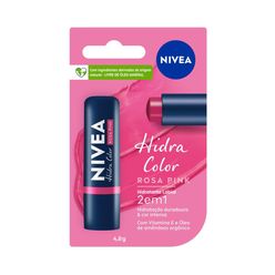 NIVEA Hidratante Labial Hidra Color 2 em 1 Rosa Pink 4,8g