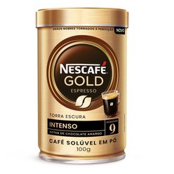 Café Solúvel NESCAFÉ GOLD ESPRESSO Intensidade 9 Lata 100g