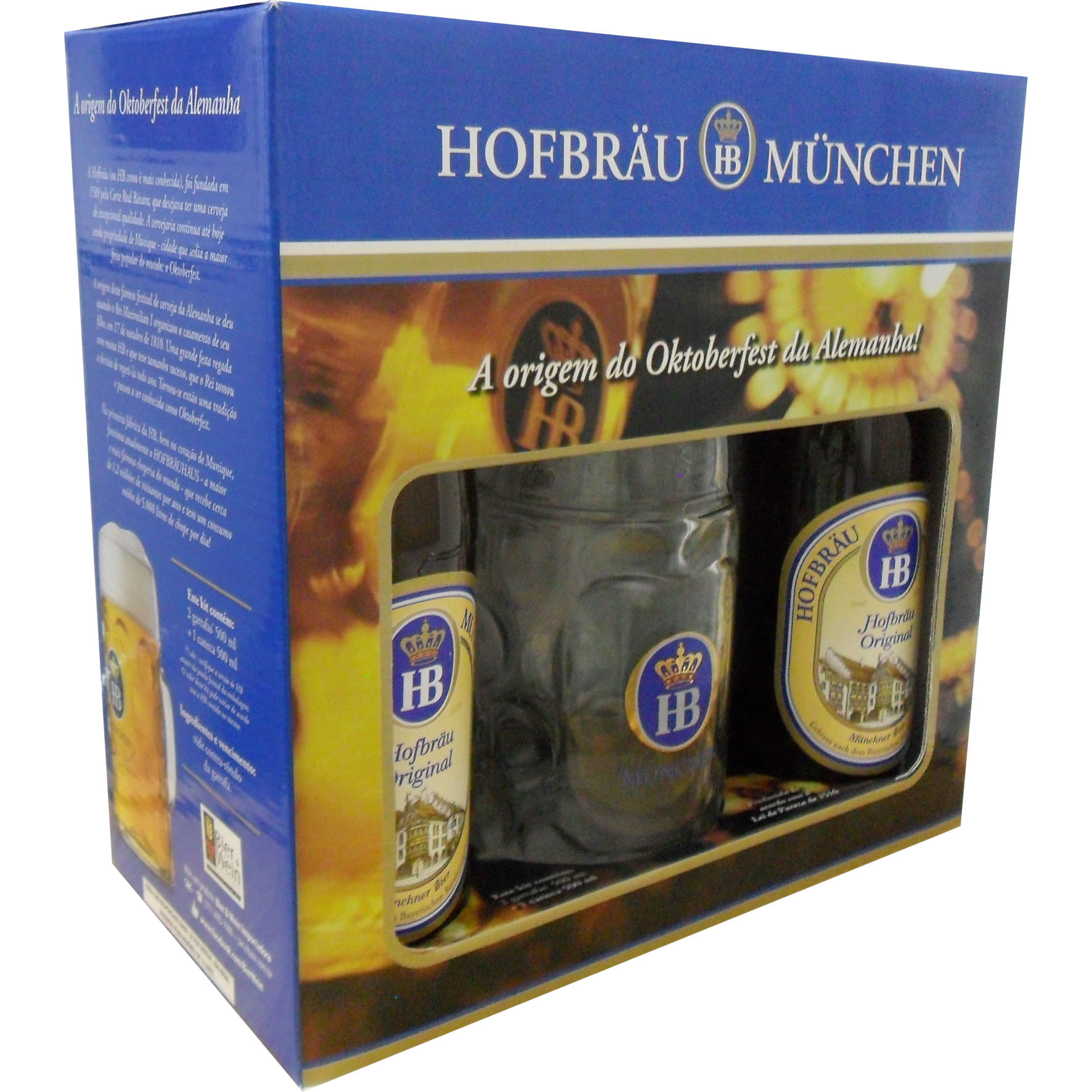 Kit Cerveja HB Hofbrau Munchen 500ml + Copo