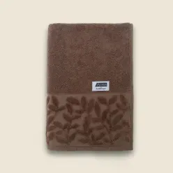 Toalha de Banho Algodão Leaves Marrom - A\CASA