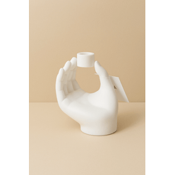 Porta Vela Cerâmic Mão 10x14cm - A\CASA