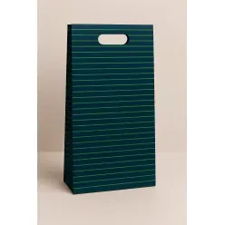 Sacola para Vinho Esmerald Papel 36x12cm - A\CASA