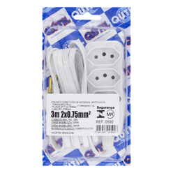 Extensão com Condutor Terra Q-ÚTIL 3m com Cabo