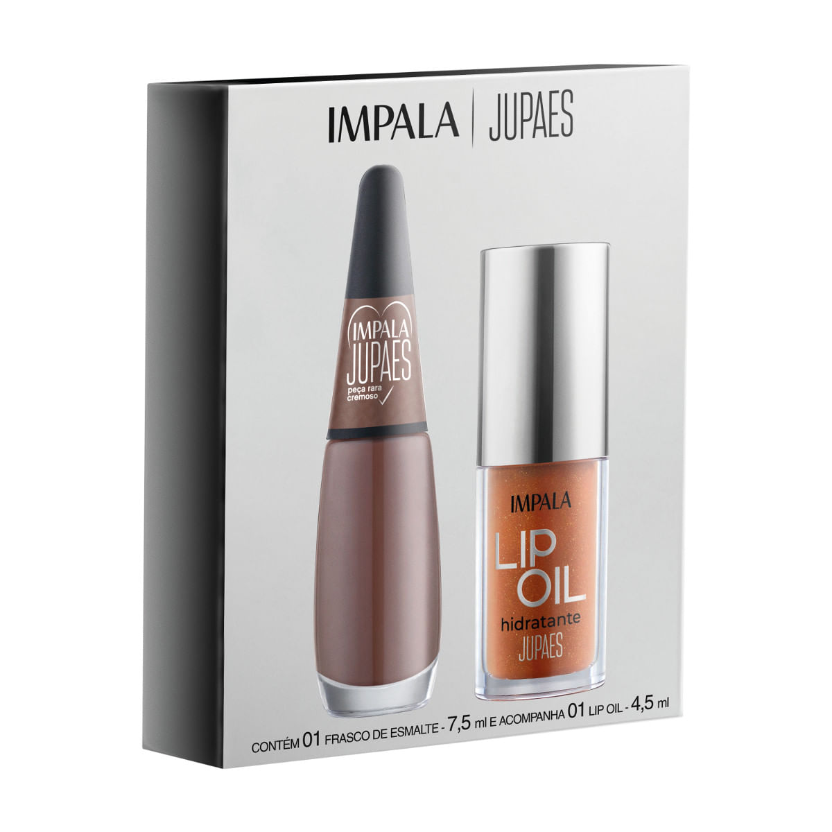 Kit IMPALA Ju Paes Peça Rara Esmalte 7,5ml + Lip Oil 4,5ml
